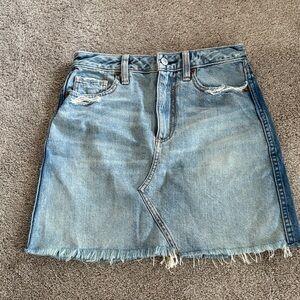 Abercrombie & Fitch Asymmetrical Denim Skirt - Blue